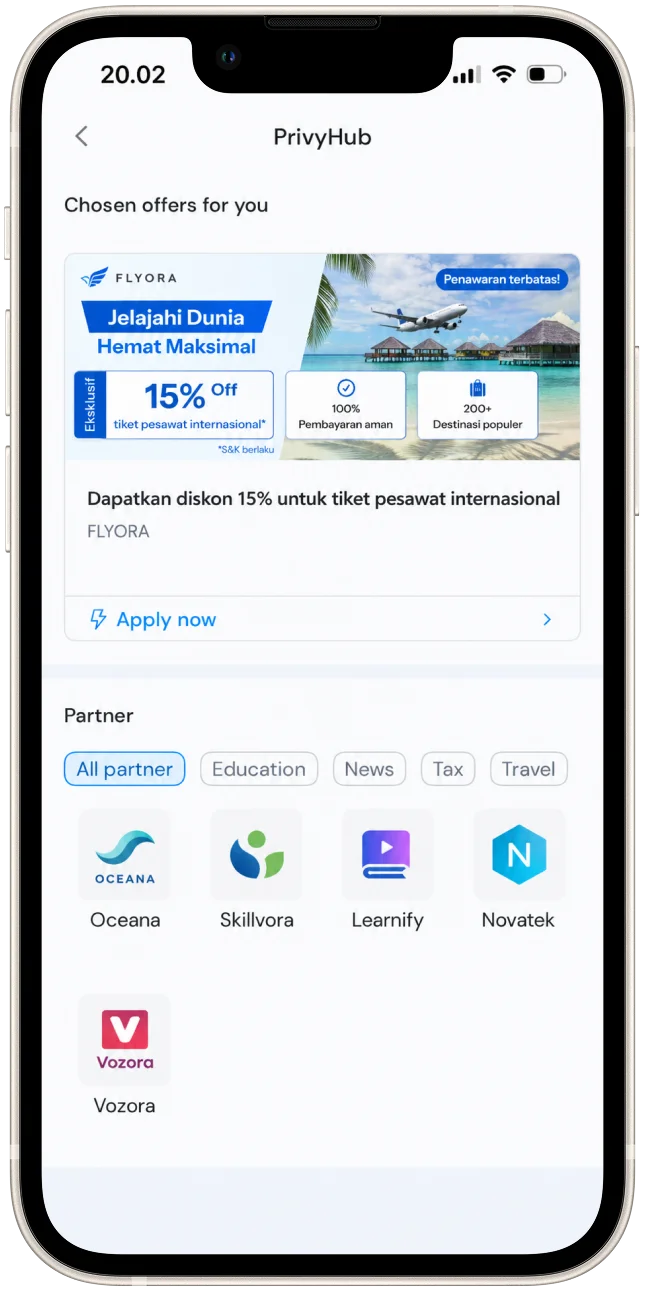 PrivyHub app interface